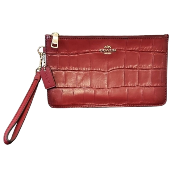 Coach Crosby Clutch Burgandy/red color